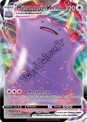 Carte Pokémon Ditto VMAX  n°51 de la série Déstinées Radieuses