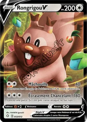 Carte Pokémon Rongrigou V  n°53 de la série Déstinées Radieuses