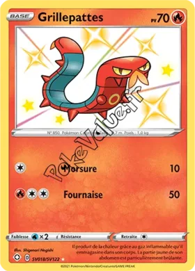 Carte Pokémon Grillepattes n°SV18 de la série Déstinées Radieuses