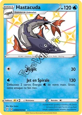 Carte Pokémon Hastacuda n°SV32 de la série Déstinées Radieuses