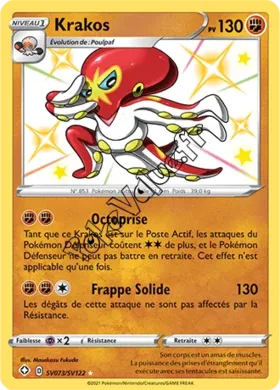 Carte Pokémon Krakos n°SV73 de la série Déstinées Radieuses