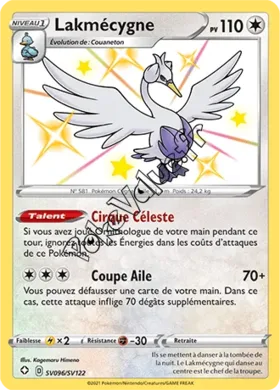 Carte Pokémon Lakmécygne n°SV96 de la série Déstinées Radieuses