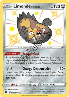 Carte Pokémon Limonde de Galar n°SV88 de la série Déstinées Radieuses