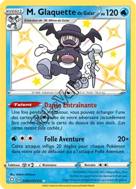 Carte Pokémon M. Glaquette de Galar n°SV21 de la série Déstinées Radieuses