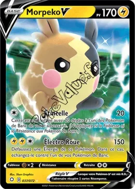 Carte Pokémon Morpeko V  n°37 de la série Déstinées Radieuses