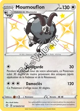 Carte Pokémon Moumouflon n°SV104 de la série Déstinées Radieuses