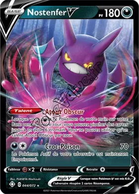 Carte Pokémon Nostenfer V  n°44 de la série Déstinées Radieuses