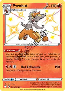 Carte Pokémon Pyrobut n°SV17 de la série Déstinées Radieuses