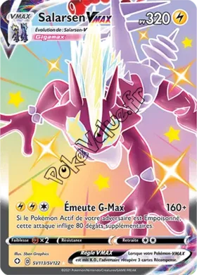 Carte Pokémon Salarsen VMAX n°SV113 de la série Déstinées Radieuses