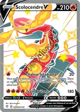 Carte Pokémon Scolocendre V n°SV108 de la série Déstinées Radieuses
