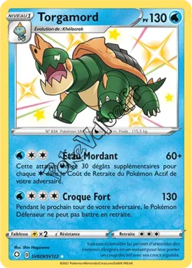 Carte Pokémon Torgamord n°SV29 de la série Déstinées Radieuses