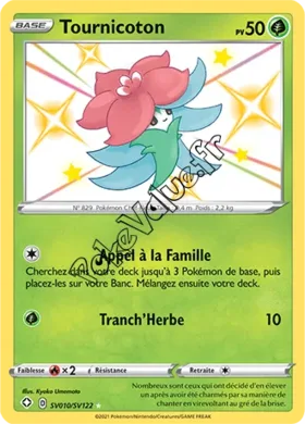 Carte Pokémon Tournicoton n°SV10 de la série Déstinées Radieuses