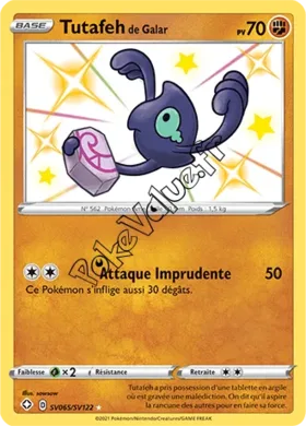 Carte Pokémon Tutafeh de Galar n°SV65 de la série Déstinées Radieuses