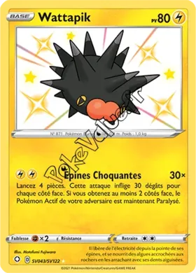 Carte Pokémon Wattapik n°SV43 de la série Déstinées Radieuses