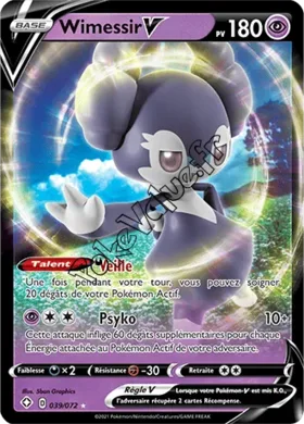 Carte Pokémon Wimessir V n°39 de la série Déstinées Radieuses