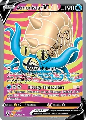 Carte Pokémon Amonistar V  n°174 de la série Tempête Argentée