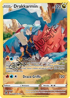 Carte Pokémon Drakkarmin  n°TG09 de la série Tempête Argentée