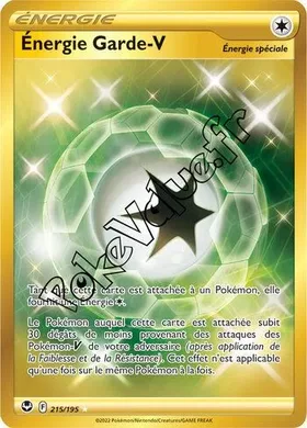 Carte Pokémon Énergie Garde-V n°215 de la série Tempête Argentée