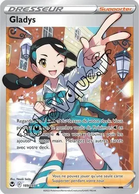 Carte Pokémon Gladys n°189 de la série Tempête Argentée