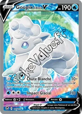 Carte Pokémon Goupix de Alola V  n°173 de la série Tempête Argentée