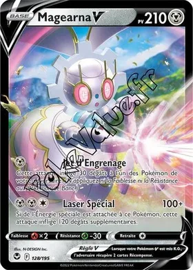 Carte Pokémon Magearna V  n°128 de la série Tempête Argentée
