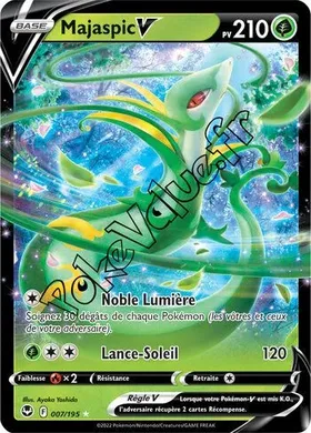 Carte Pokémon Majaspic V  n°007 de la série Tempête Argentée
