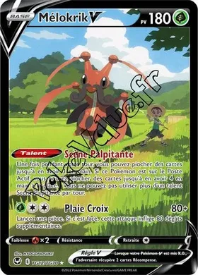 Carte Pokémon Mélokrik V  n°TG12 de la série Tempête Argentée