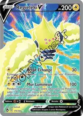 Carte Pokémon Regieleki V  n°175 de la série Tempête Argentée