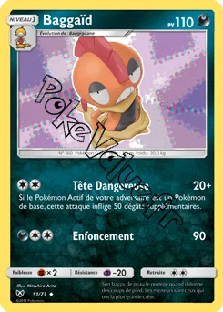 Carte Pokémon Baggaïd n°51 de la série Légendes Brillantes