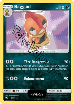 Carte Pokémon Baggaïd Reverse n°51 de la série Légendes Brillantes