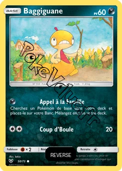 Carte Pokémon Baggiguane Reverse n°50 de la série Légendes Brillantes