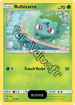 Carte Pokémon Bulbizarre  Reverse n°1 de la série Légendes Brillantes