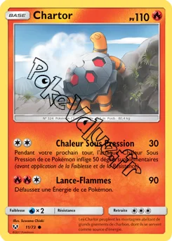Carte Pokémon Chartor n°11 de la série Légendes Brillantes