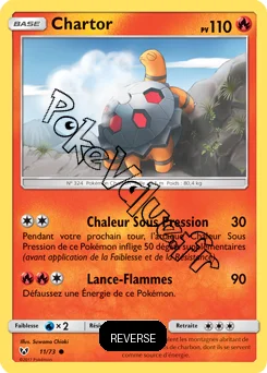 Carte Pokémon Chartor Reverse n°11 de la série Légendes Brillantes