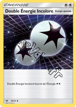 Carte Pokémon Double Énergie Incolore n°69 de la série Légendes Brillantes