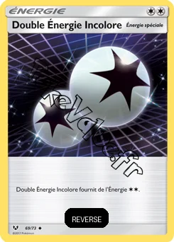 Carte Pokémon Double Énergie Incolore Reverse n°69 de la série Légendes Brillantes