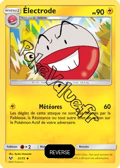Carte Pokémon Électrode Reverse n°31 de la série Légendes Brillantes