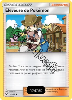 Carte Pokémon Éleveuse de Pokémon Reverse n°63 de la série Légendes Brillantes