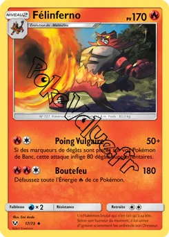 Carte Pokémon Félinferno n°17 de la série Légendes Brillantes