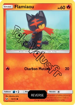 Carte Pokémon Flamiaou Reverse n°15 de la série Légendes Brillantes