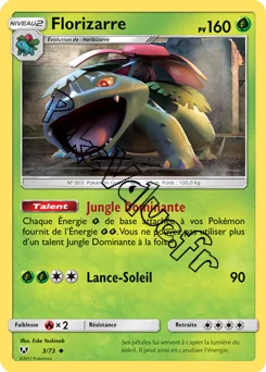 Carte Pokémon Florizarre n°3 de la série Légendes Brillantes