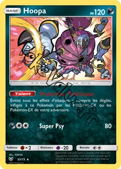 Carte Pokémon Hoopa  n°55 de la série Légendes Brillantes