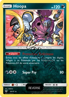 Carte Pokémon Hoopa  Reverse n°55 de la série Légendes Brillantes