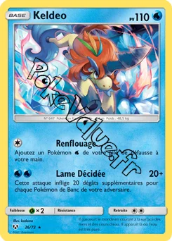 Carte Pokémon Keldeo  n°26 de la série Légendes Brillantes