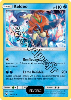 Carte Pokémon Keldeo  Reverse n°26 de la série Légendes Brillantes