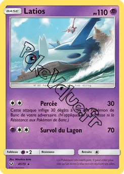 Carte Pokémon Latios  n°41 de la série Légendes Brillantes