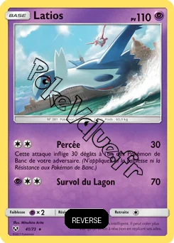 Carte Pokémon Latios  Reverse n°41 de la série Légendes Brillantes