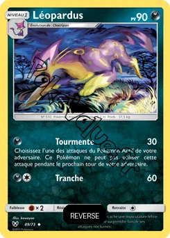 Carte Pokémon Léopardus Reverse n°49 de la série Légendes Brillantes