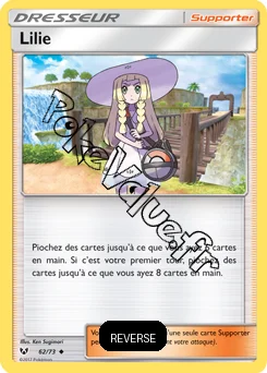 Carte Pokémon Lilie Reverse n°62 de la série Légendes Brillantes