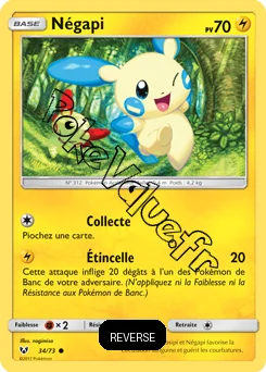 Carte Pokémon Négapi Reverse n°34 de la série Légendes Brillantes
